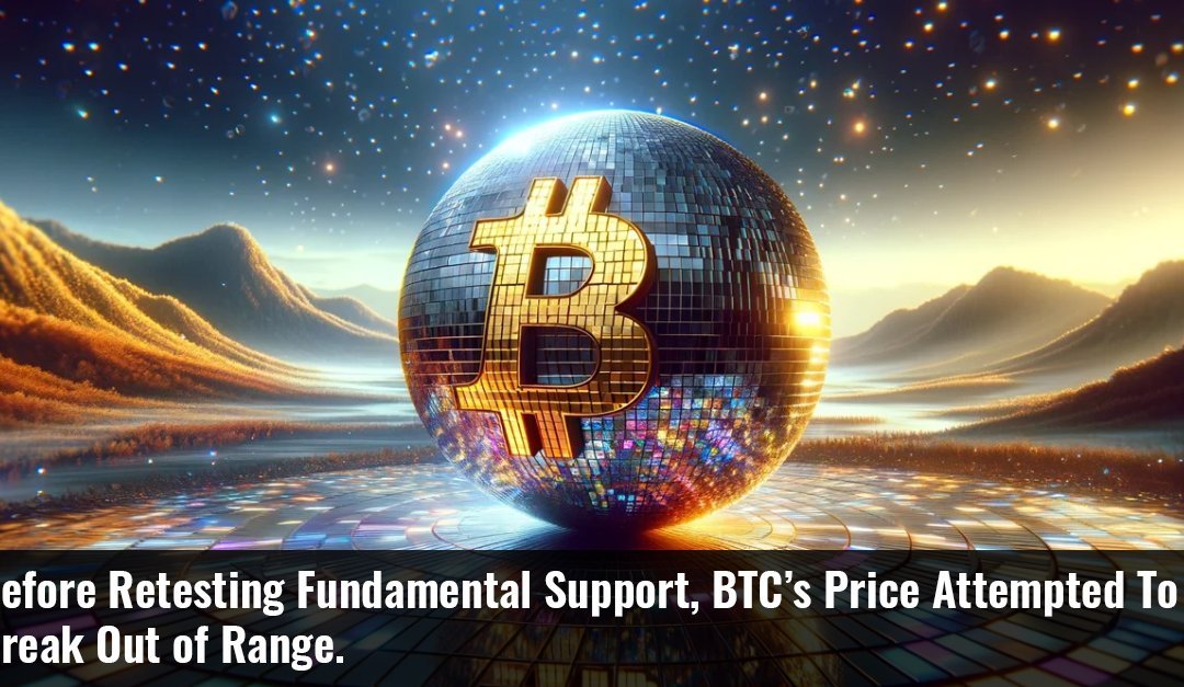 Before Retesting Fundamental Support, BTC’s Price Attempted To Break Out of Range.