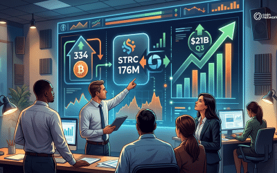 Strategy Bitcoin Purchase of 334 BTC Trails $176M STRC Buyback as Firm Posts $21B Q3 Gain