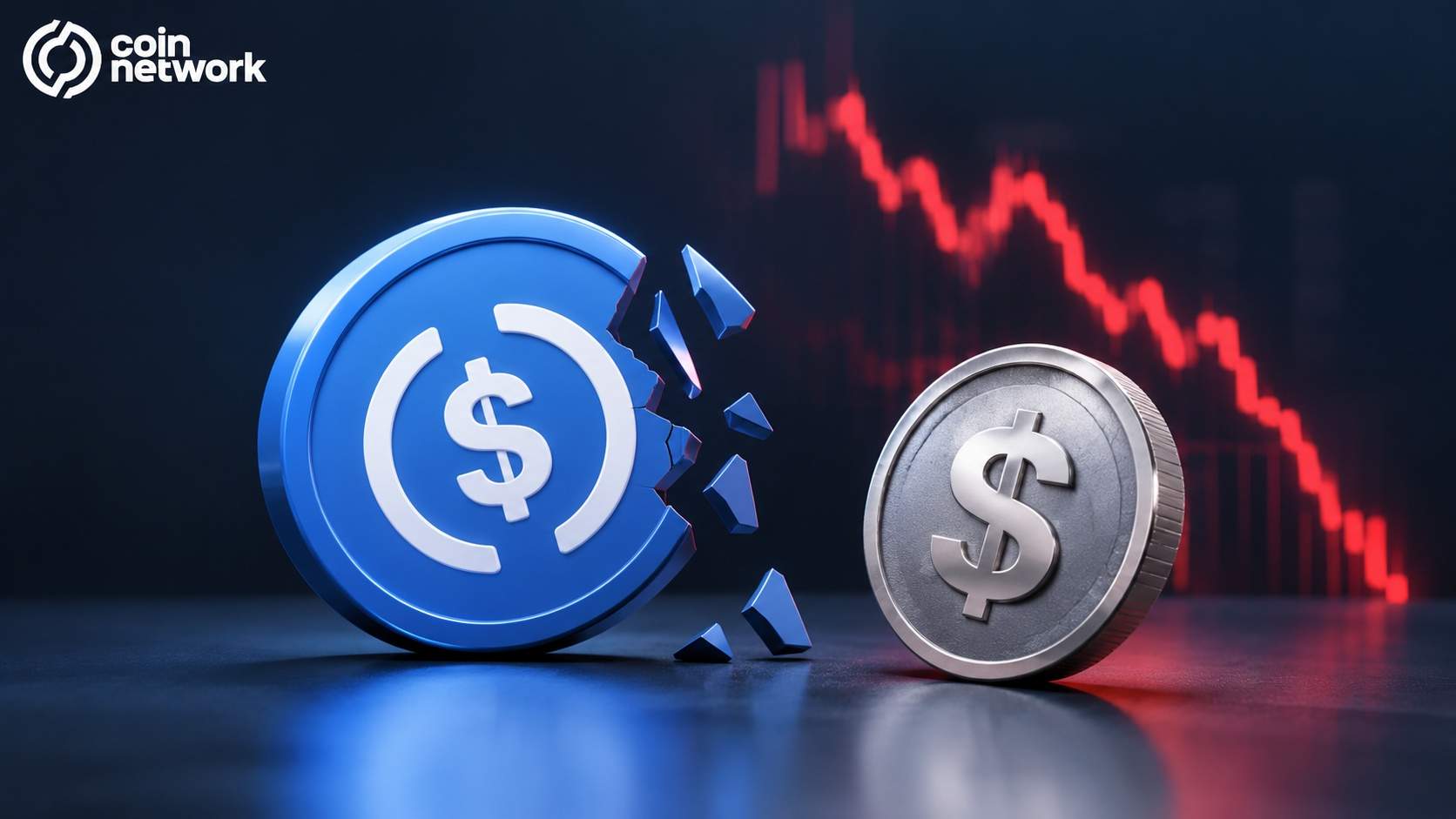 Stablecoin depegging as a dollar-pegged cryptocurrency loses its $1 value